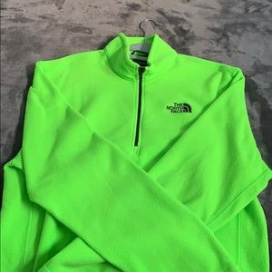 North Face Quarter Zip Fuzzy shirt